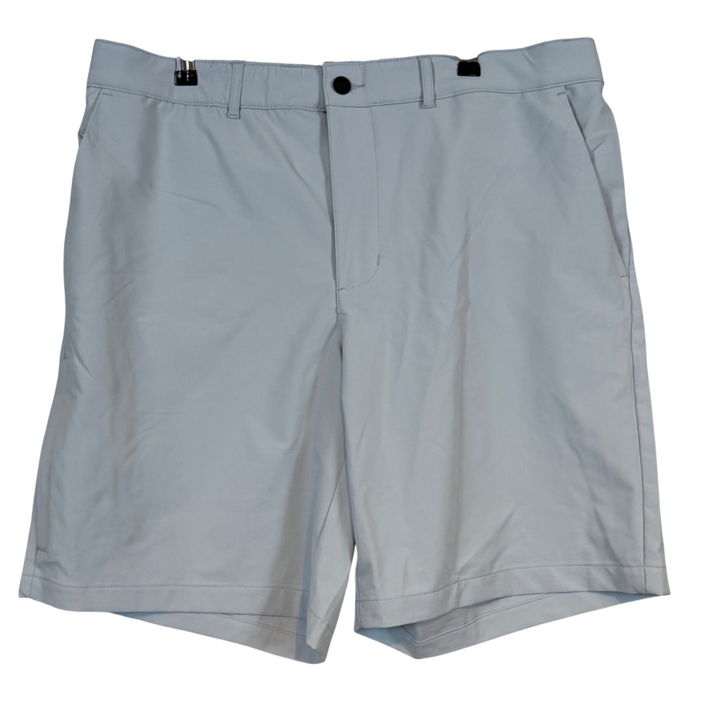 NWT Gerry Mens Tech Shorts Gray 38 2-Way Stretch UPF 30 Zip Pockets Athleisure